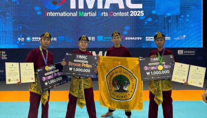 Mahasiswa Untag Surabaya Raih Juara 1 Dunia di Ajang Bela Diri Internasional