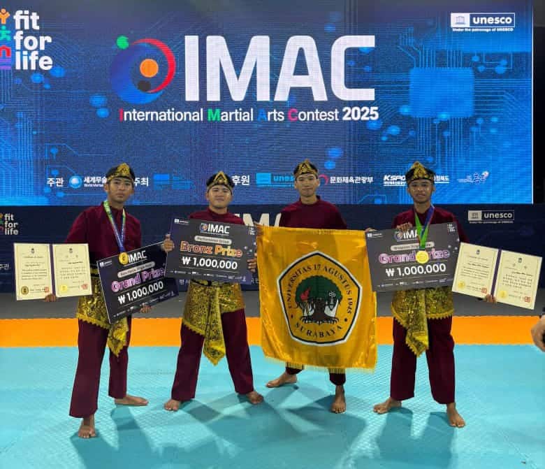Mahasiswa Untag Surabaya Raih Juara 1 Dunia di Ajang Bela Diri Internasional